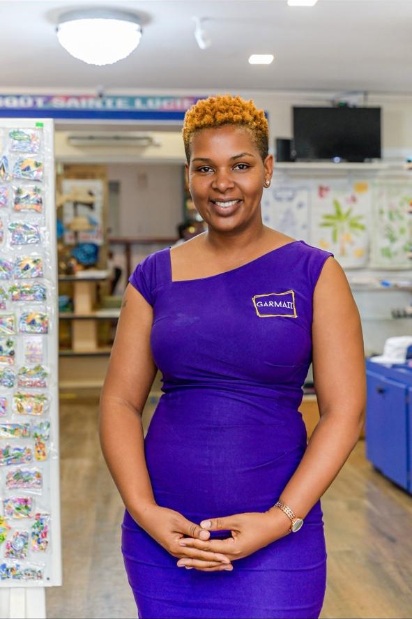 The owner of Garmaii Boutique & Diner in the Soufrière boutique